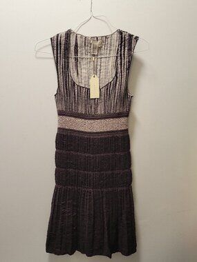 sophie max Max Studeo fashion dress - medium silver tone shade black white fancy